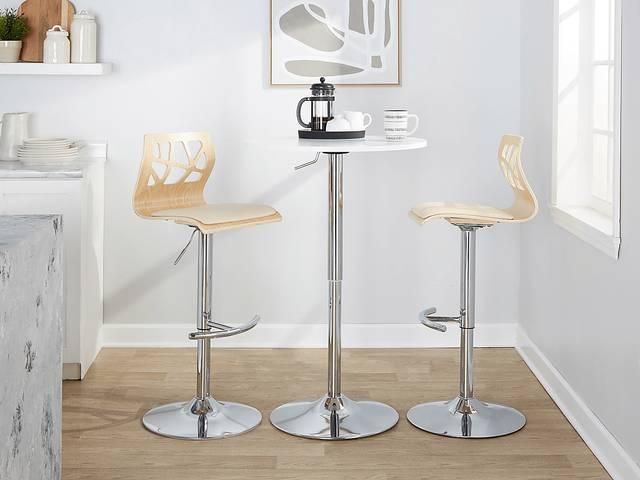 Watsonia X Cream Adjustable Barstool, Set of 2 - Thumbnail - Image 3