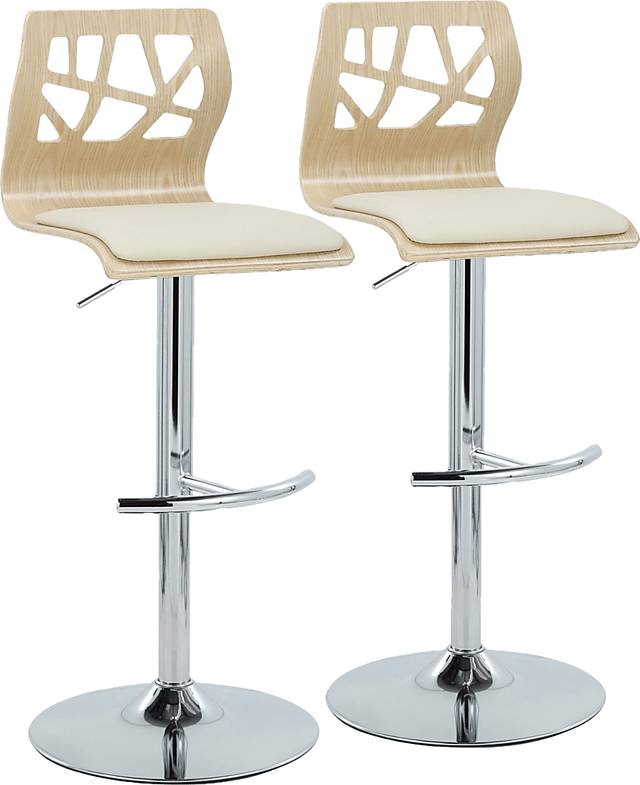 Watsonia X Cream Adjustable Barstool, Set of 2 - Thumbnail - Image 1