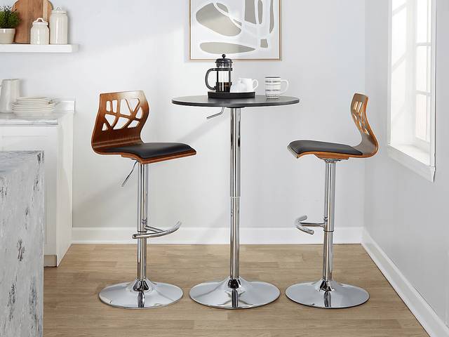 Watsonia XI Black Adjustable Barstool, Set of 2 - Thumbnail - Image 3