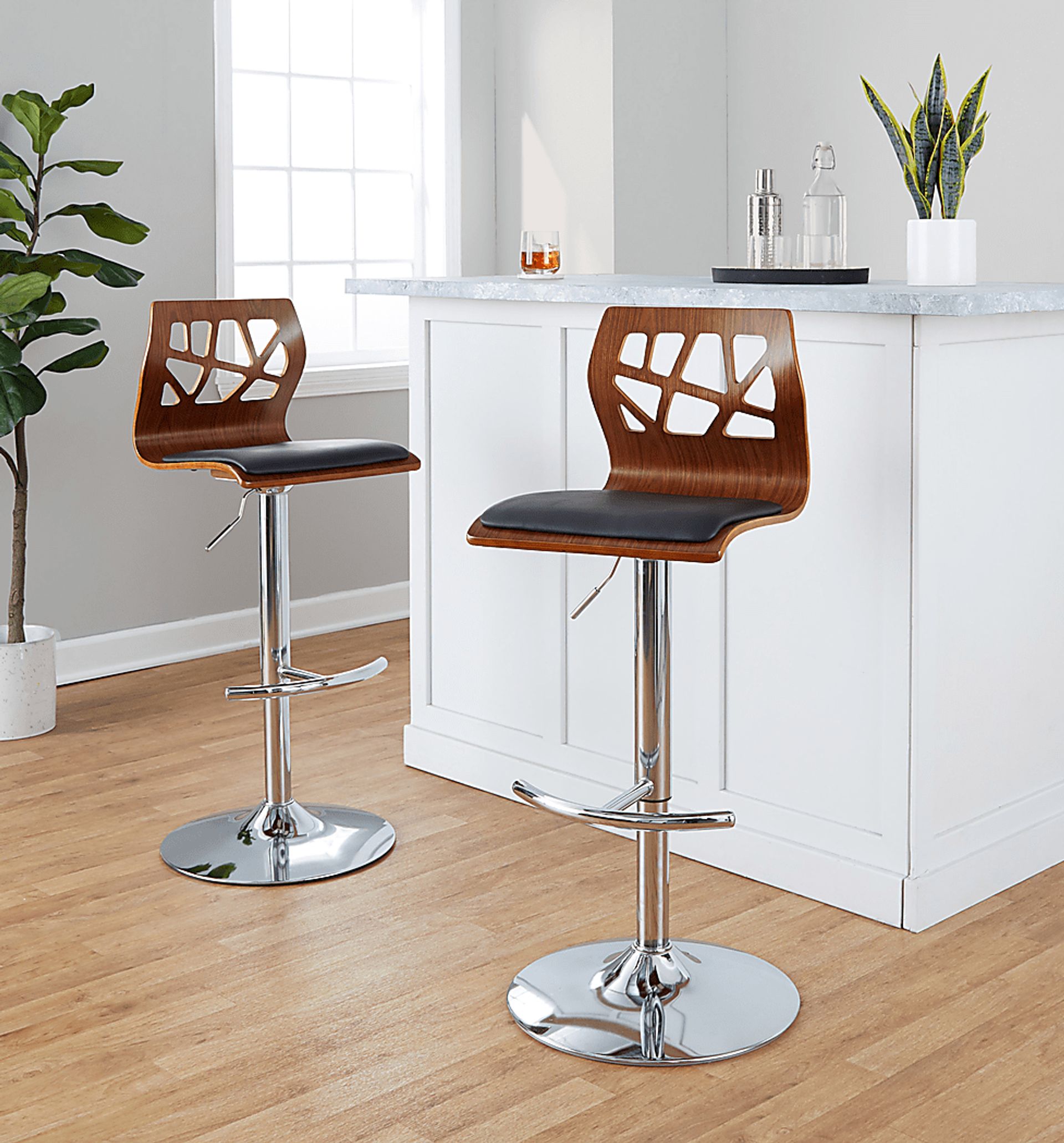 Watsonia XI Black Adjustable Barstool, Set of 2 - Image 4