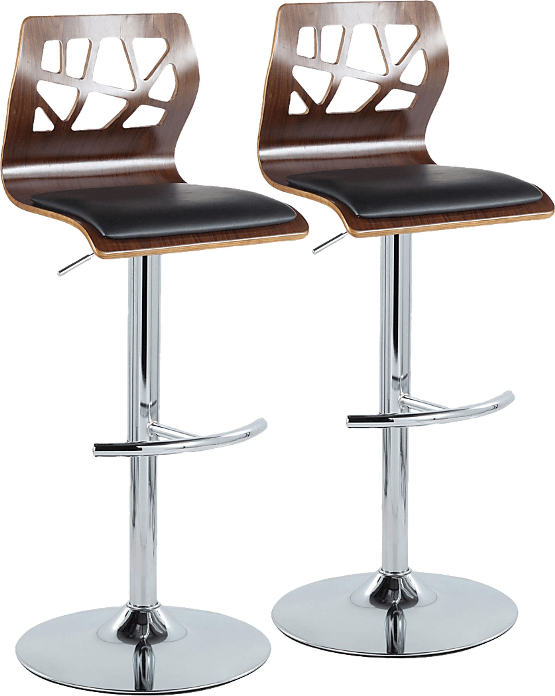 Watsonia XI Black Adjustable Barstool, Set of 2 - Image 1