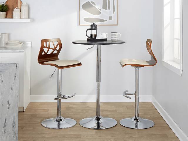 Watsonia XI Cream Adjustable Barstool, Set of 2 - Thumbnail - Image 3
