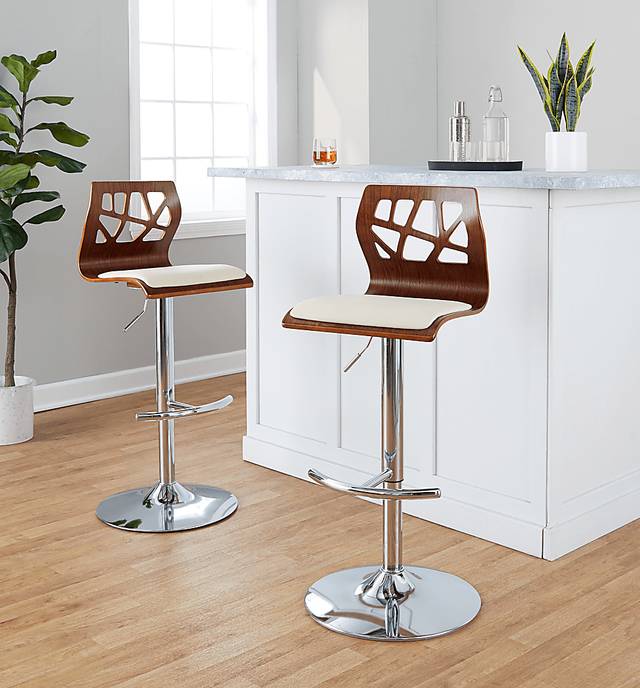 Watsonia XI Cream Adjustable Barstool, Set of 2 - Thumbnail - Image 4