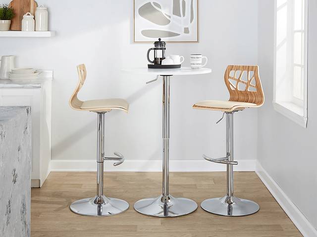 Watsonia XII Cream Adjustable Barstool, Set of 2 - Thumbnail - Image 2