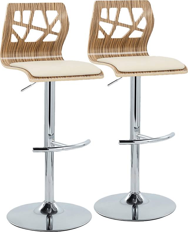Watsonia XII Cream Adjustable Barstool, Set of 2 - Thumbnail - Image 1