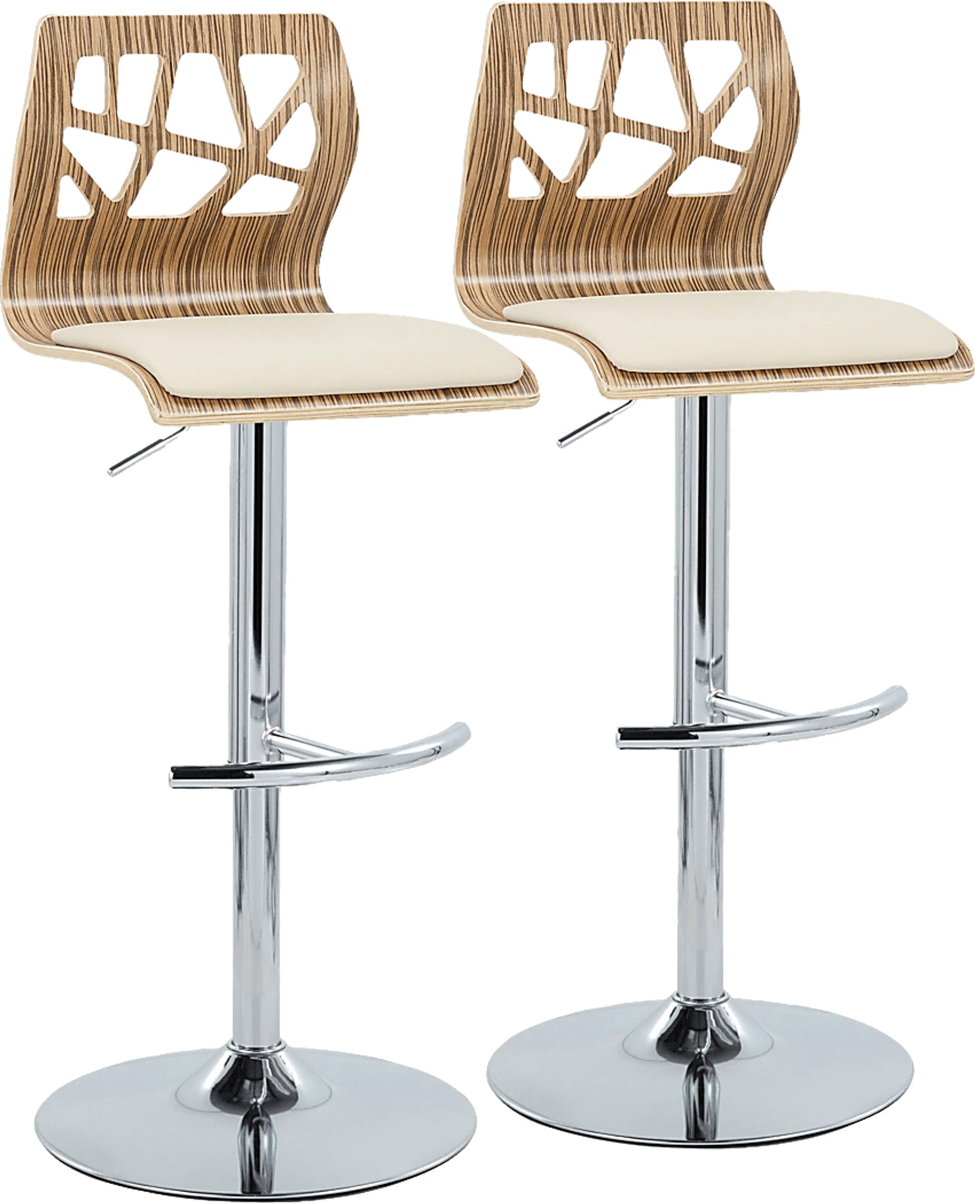 Watsonia XII Cream Adjustable Barstool, Set of 2 - Image 1
