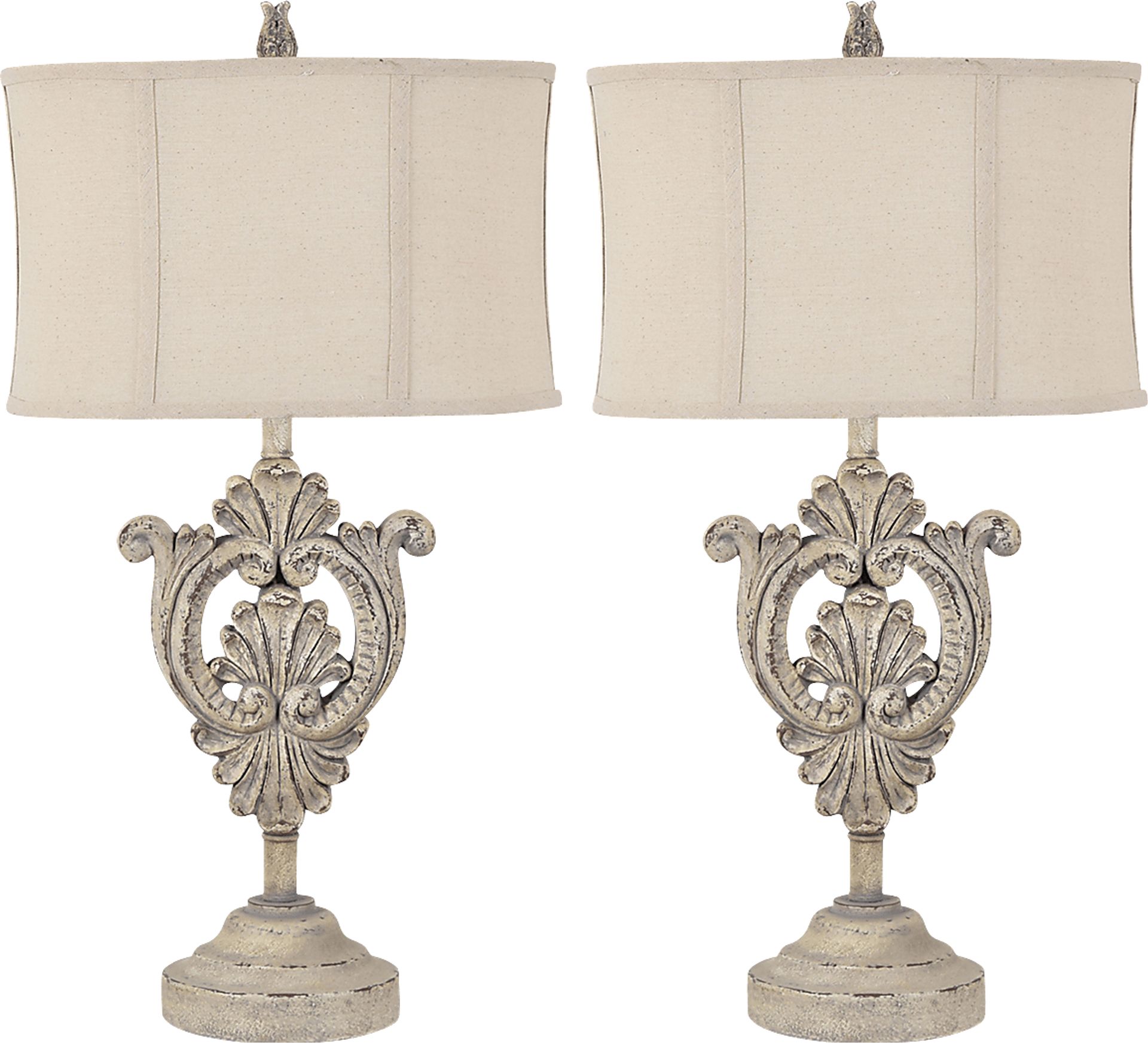 Watt Bend Cream Table Lamps, Set of 2 - Image 1