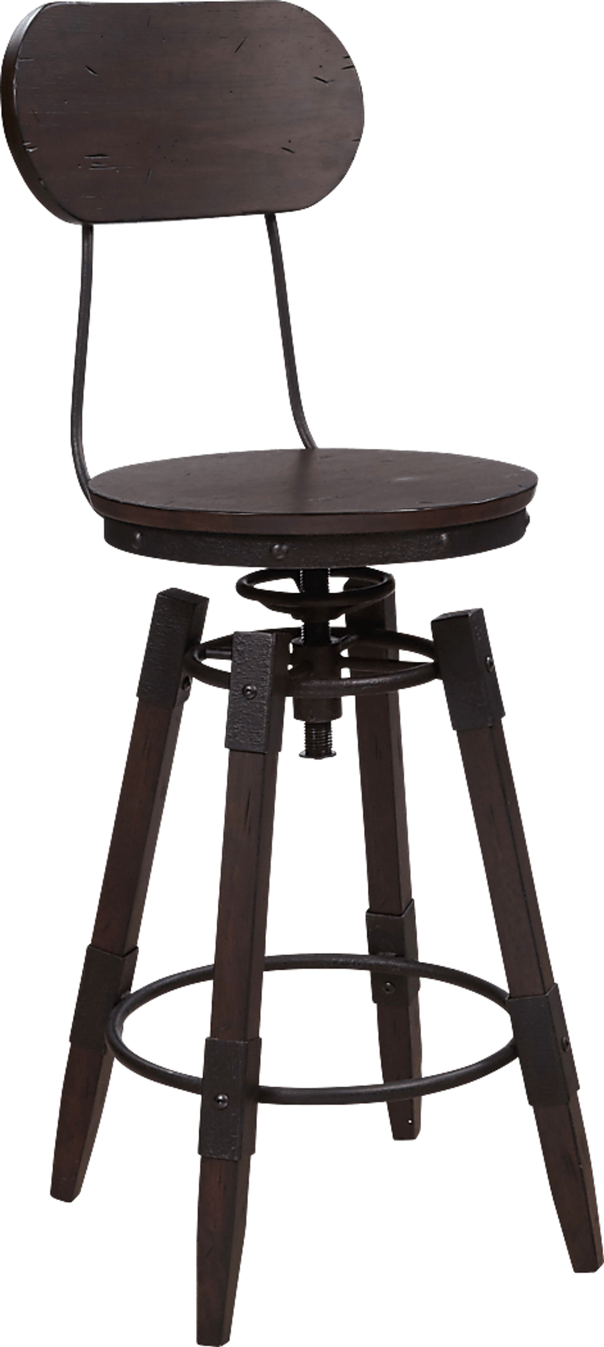 Watton Brown Adjustable Swivel Barstool - Image 1