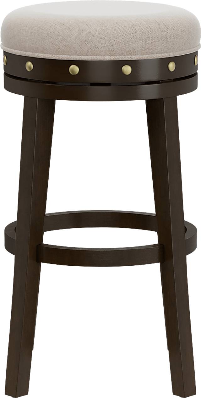 Waubeek Brown Swivel Barstool - Thumbnail - Image 1