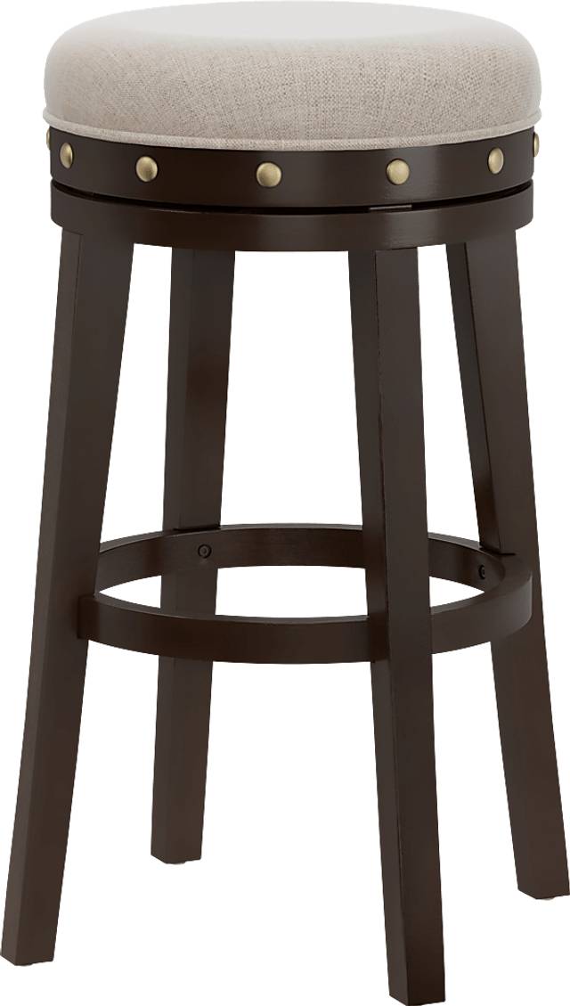 Waubeek Brown Swivel Barstool - Thumbnail - Image 5