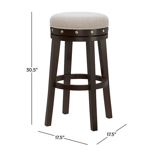 Waubeek Brown Swivel Barstool - Thumbnail - Image 8