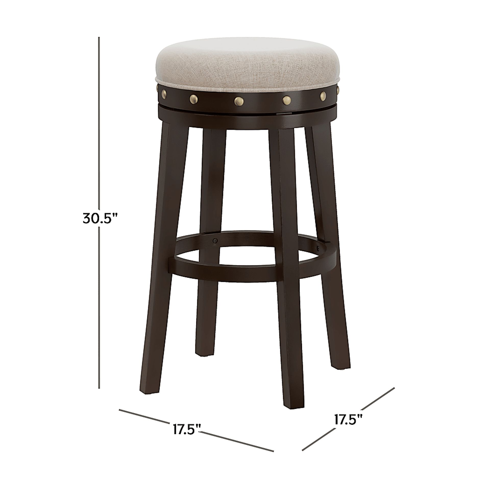 Waubeek Brown Swivel Barstool - Image 8