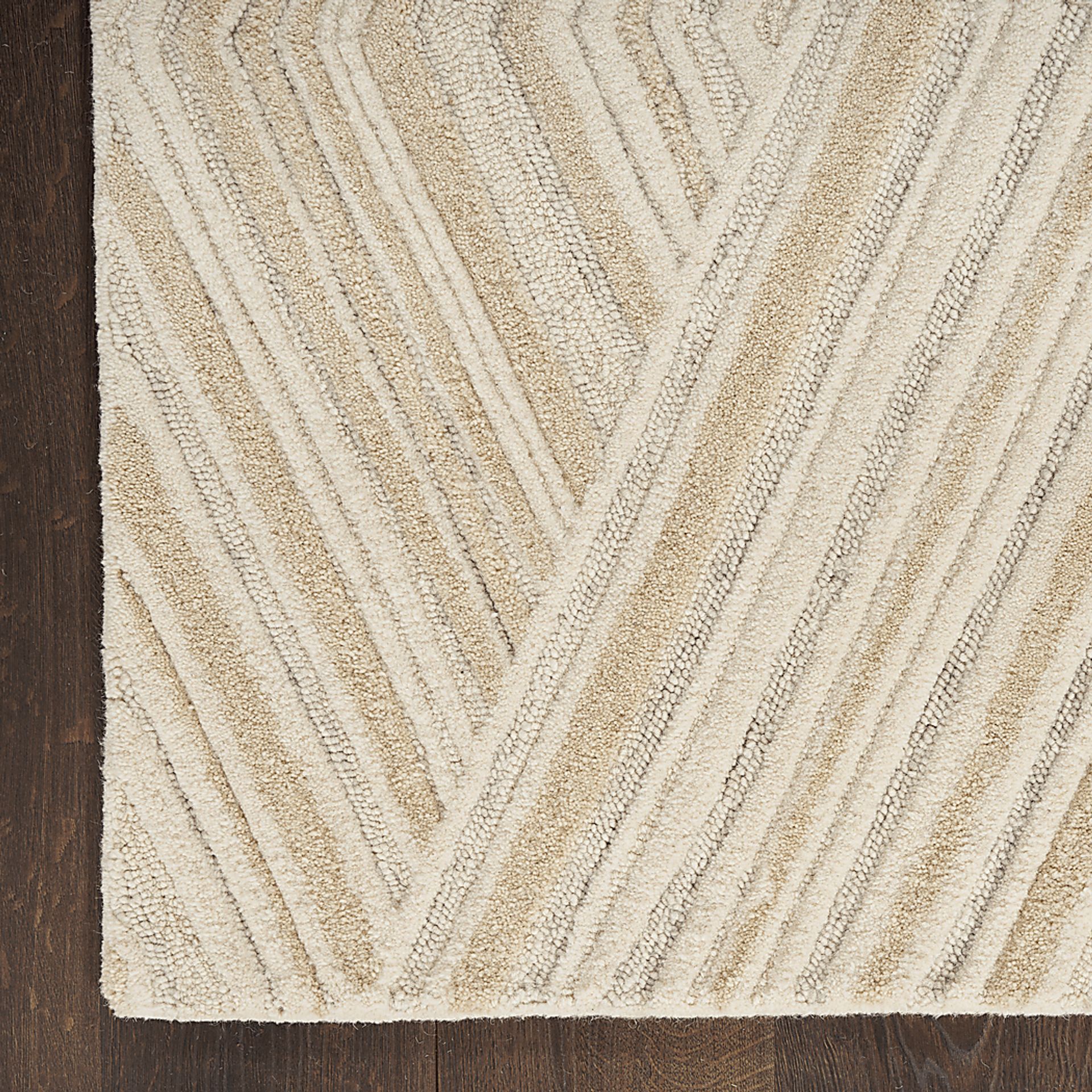 WAVE ILLUSION IVORY 2'3 x 7'6 RUG - Image 5