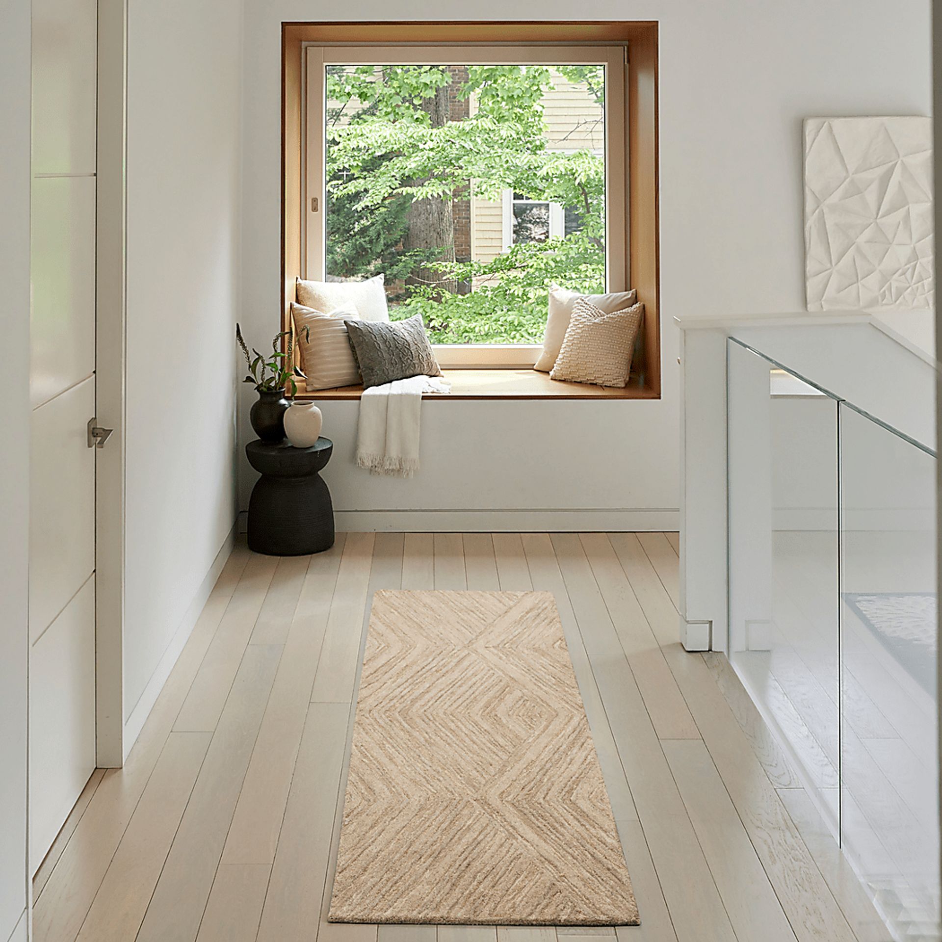WAVE ILLUSION TAUPE 2'3 x 7'6 RUG - Image 2