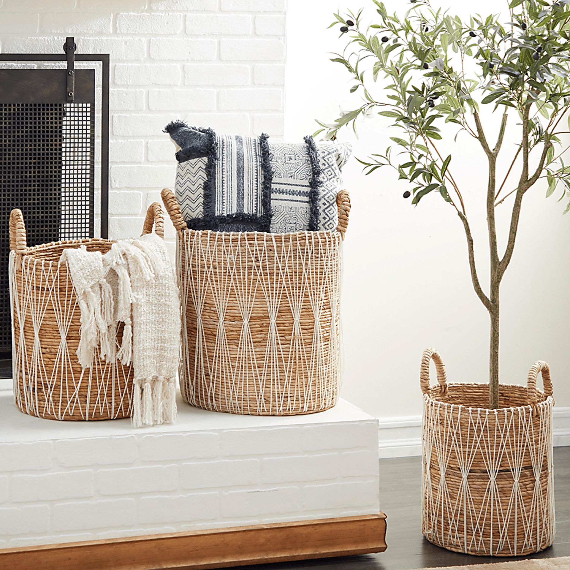 Wavedale Brown Basket, Set of 3 - Image 3