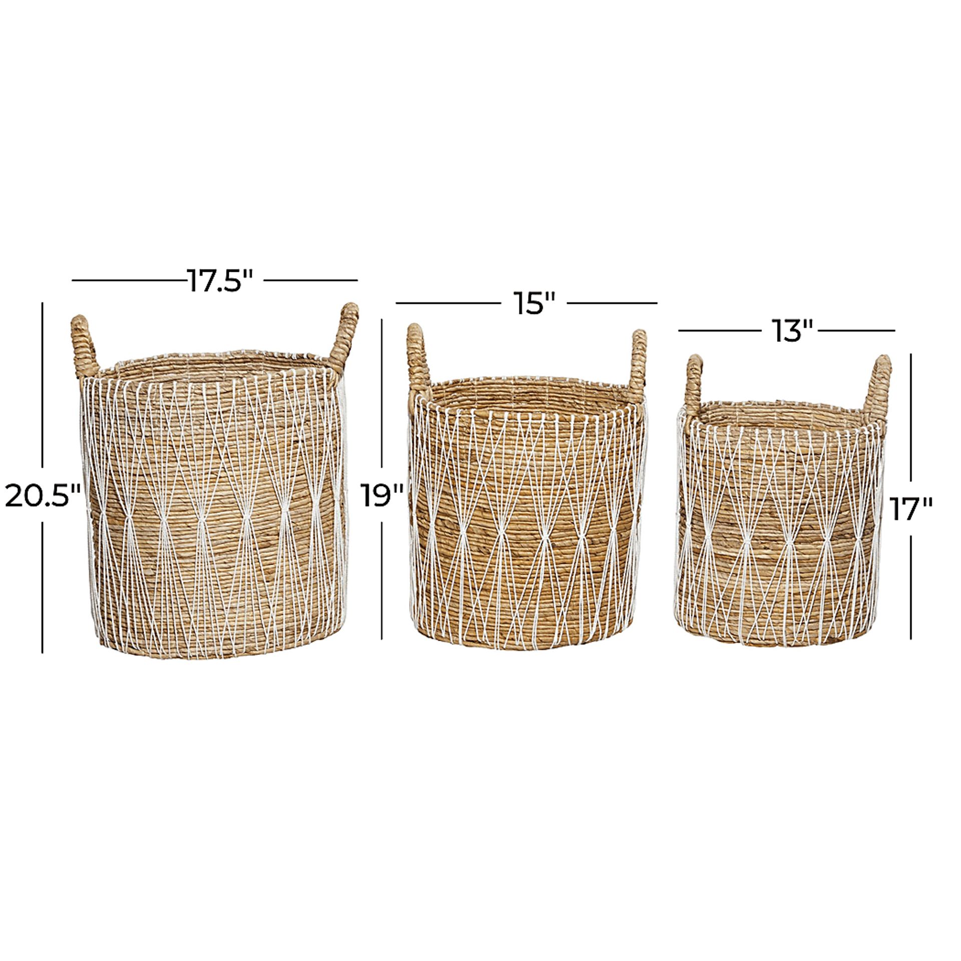 Wavedale Brown Basket, Set of 3 - Image 7