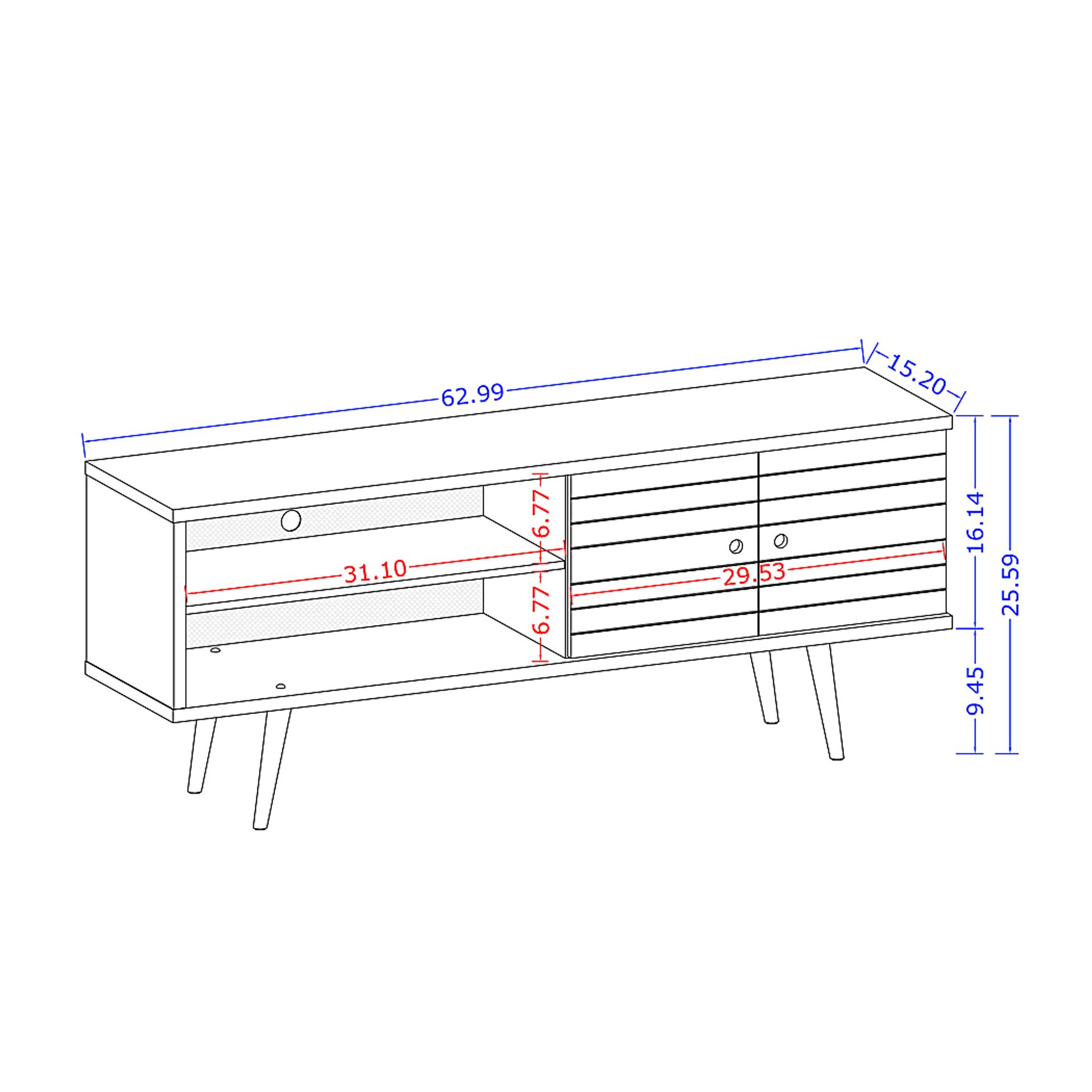 Wavefruit Blue 63 in. Console - Image 3
