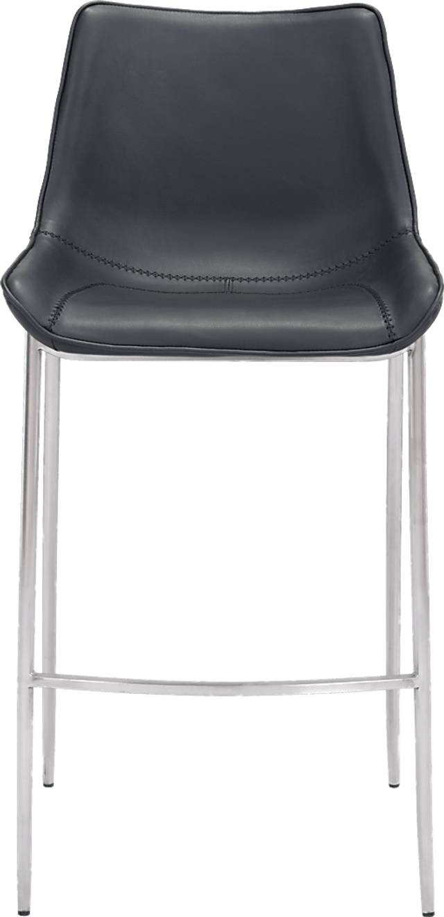 Wavell Black Steel Barstool, Set of 2 - Thumbnail - Image 3