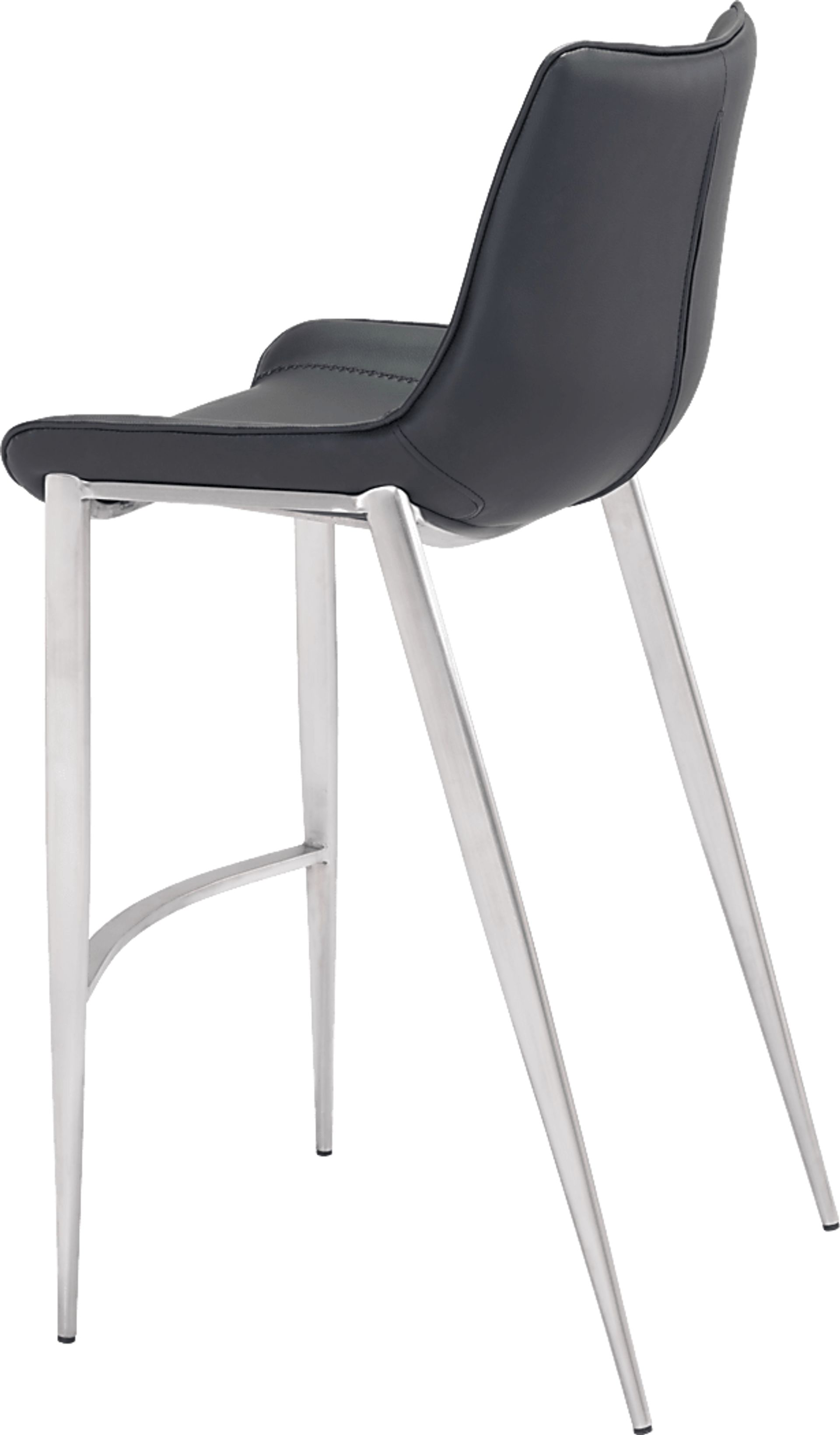 Wavell Black Steel Barstool, Set of 2 - Image 5