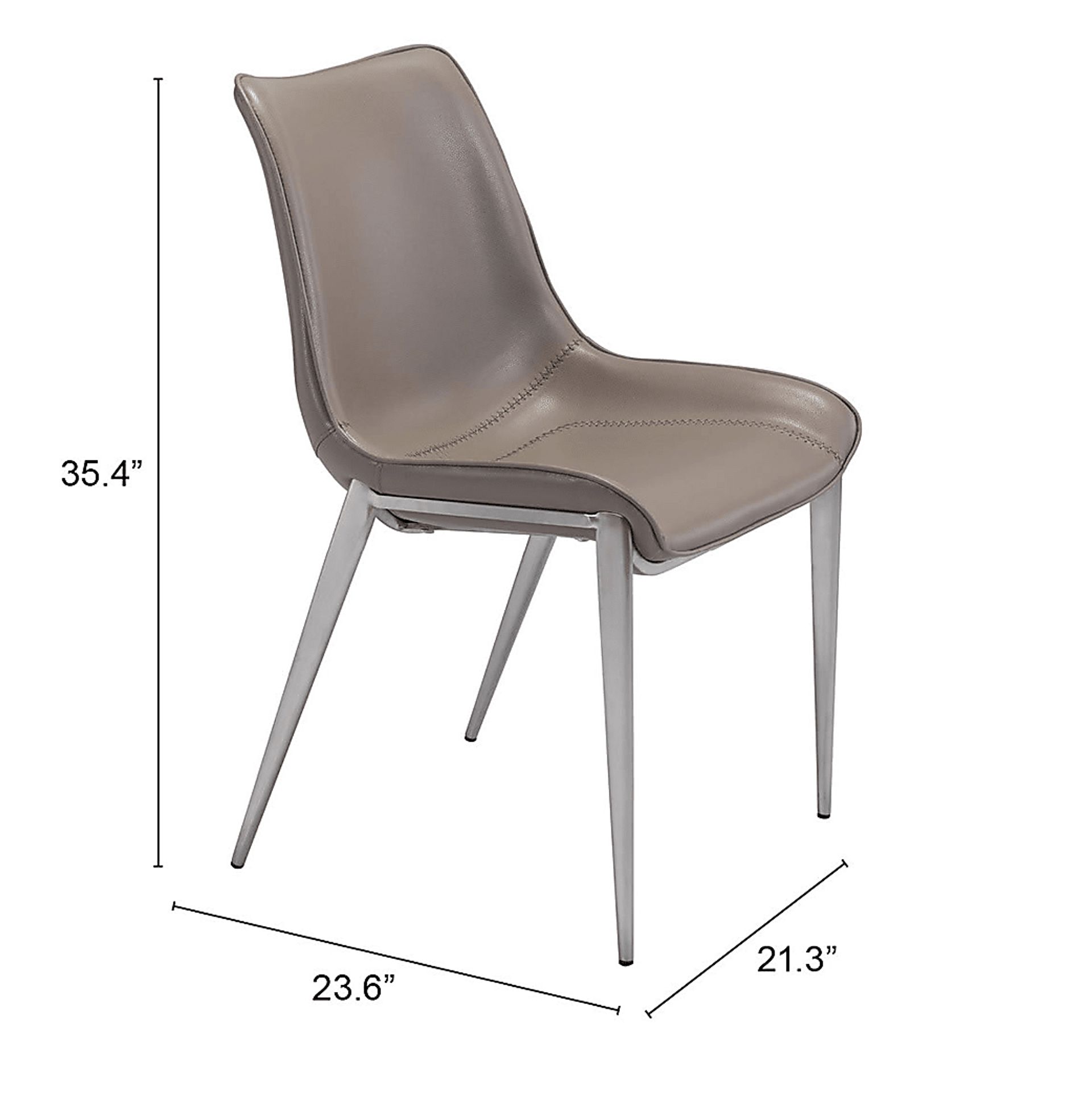 Wavell Gray Side Chair, Set of 2 - Image 6