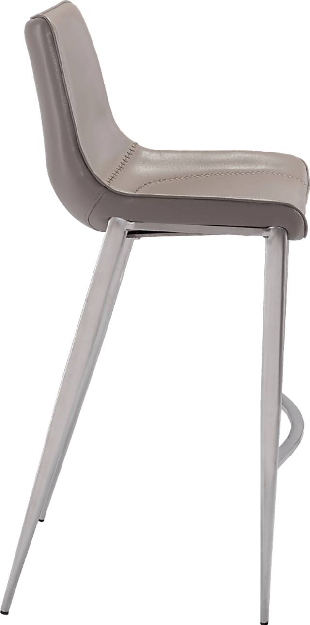 Wavell Gray Steel Barstool, Set of 2 - Thumbnail - Image 2
