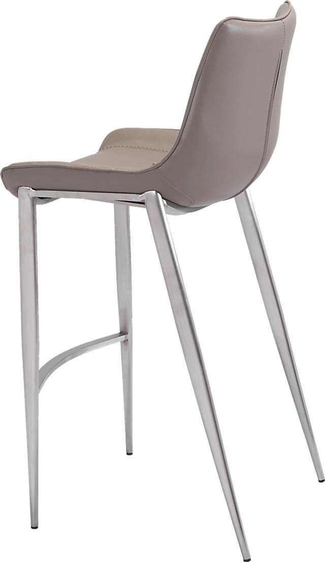 Wavell Gray Steel Barstool, Set of 2 - Thumbnail - Image 4