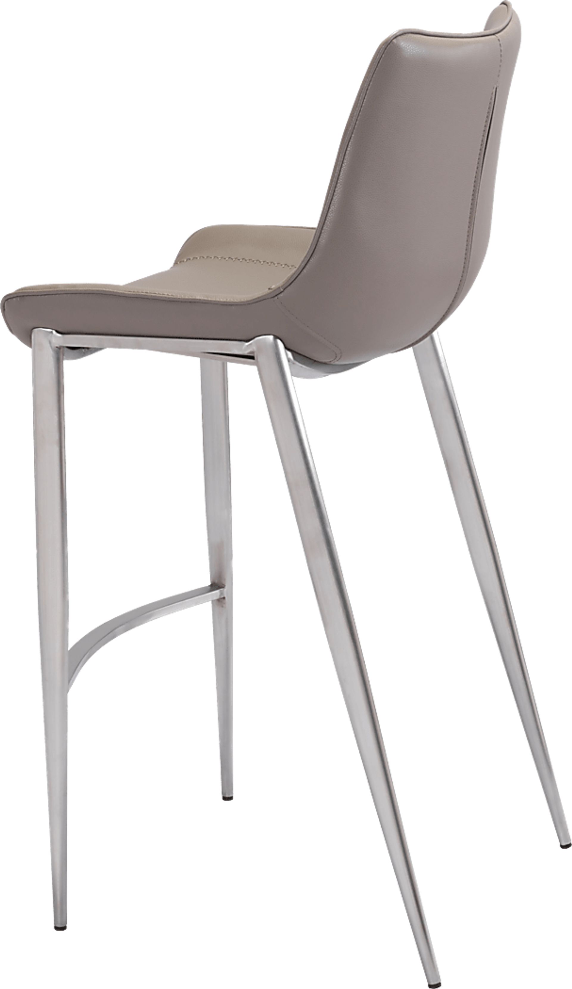Wavell Gray Steel Barstool, Set of 2 - Image 4