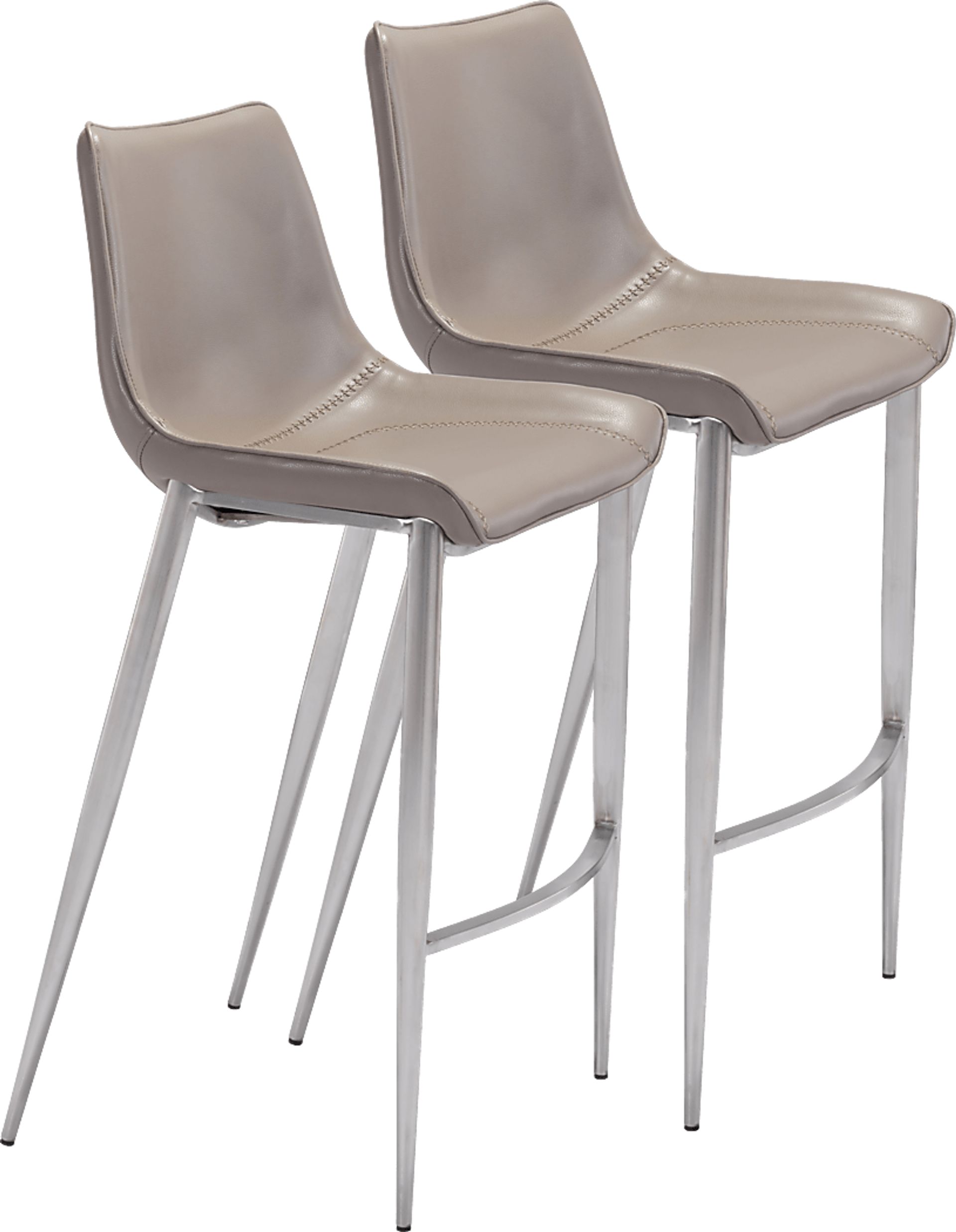 Wavell Gray Steel Barstool, Set of 2 - Image 1