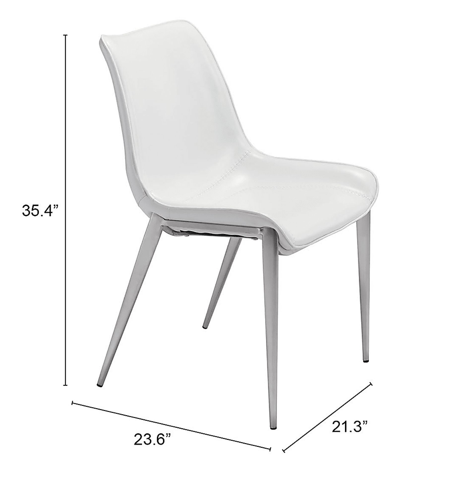 Wavell White Side Chair, Set of 2 - Image 6