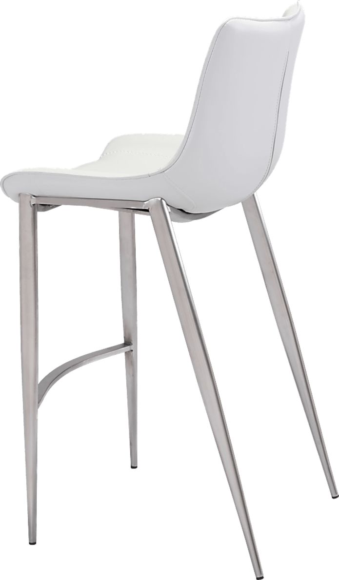 Wavell White Steel Barstool, Set of 2