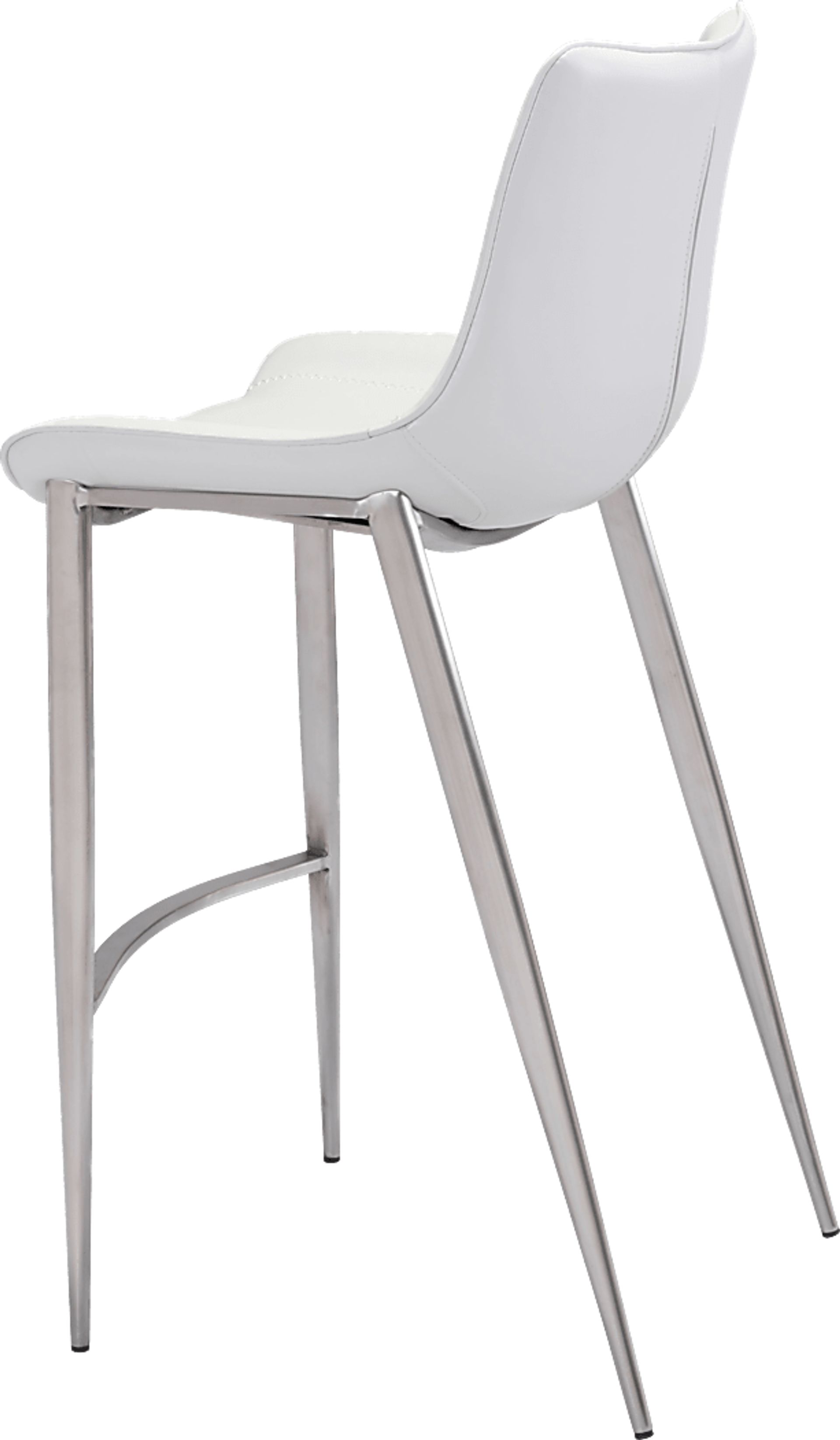 Wavell White Steel Barstool, Set of 2 - Image 5