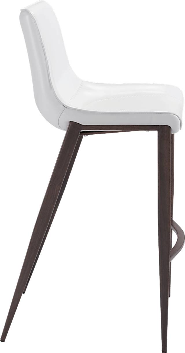 Wavell White Walnut Barstool, Set of 2 - Thumbnail - Image 2