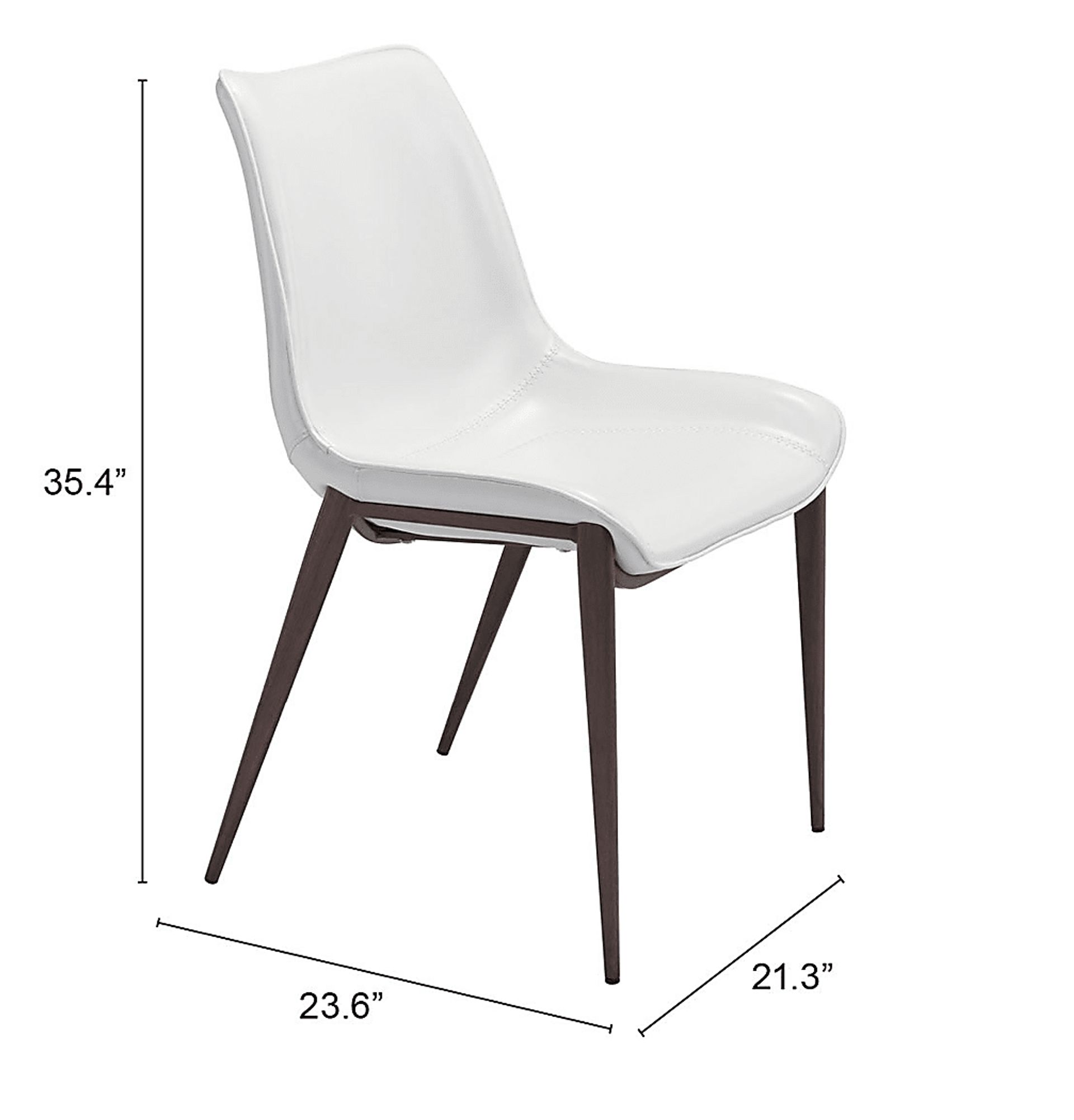 Wavell White Walnut Side Chair, Set of 2 - Image 6