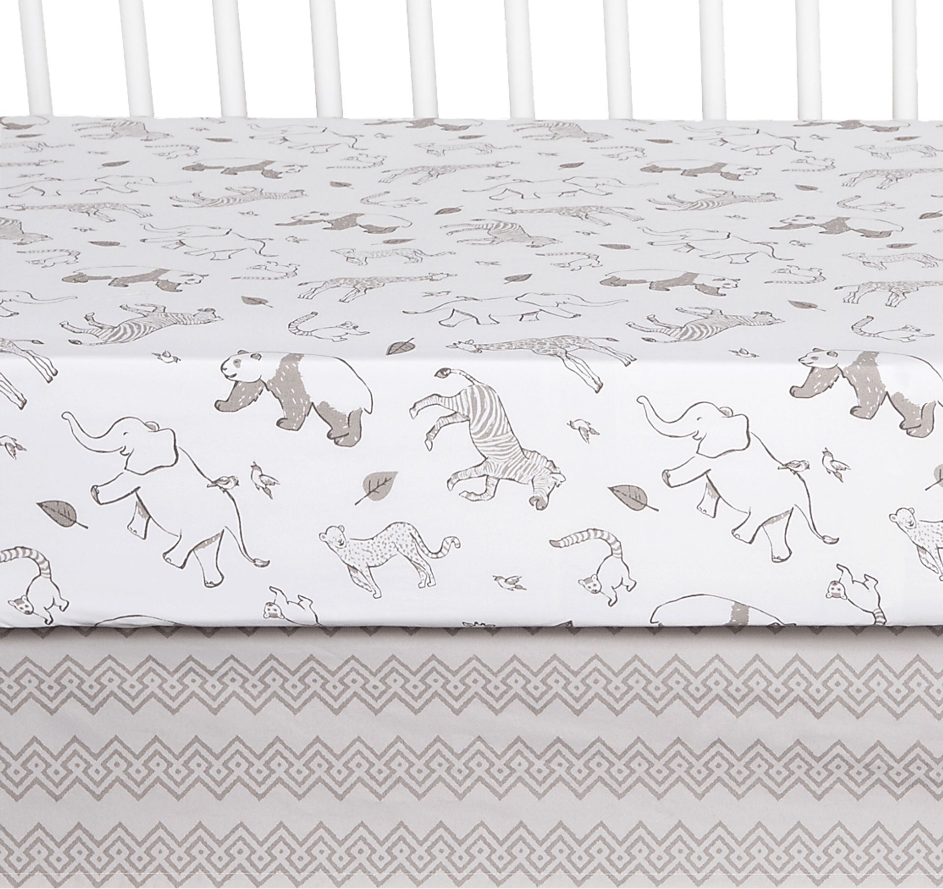 Waverly Congo Line Gray 5 Pc Baby Bedding Set - Image 6