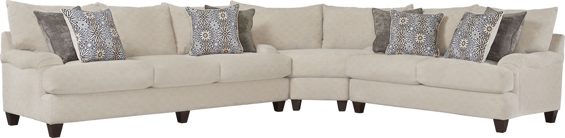 Waverly Park Beige 6 Pc Sectional Living Room - Image 2