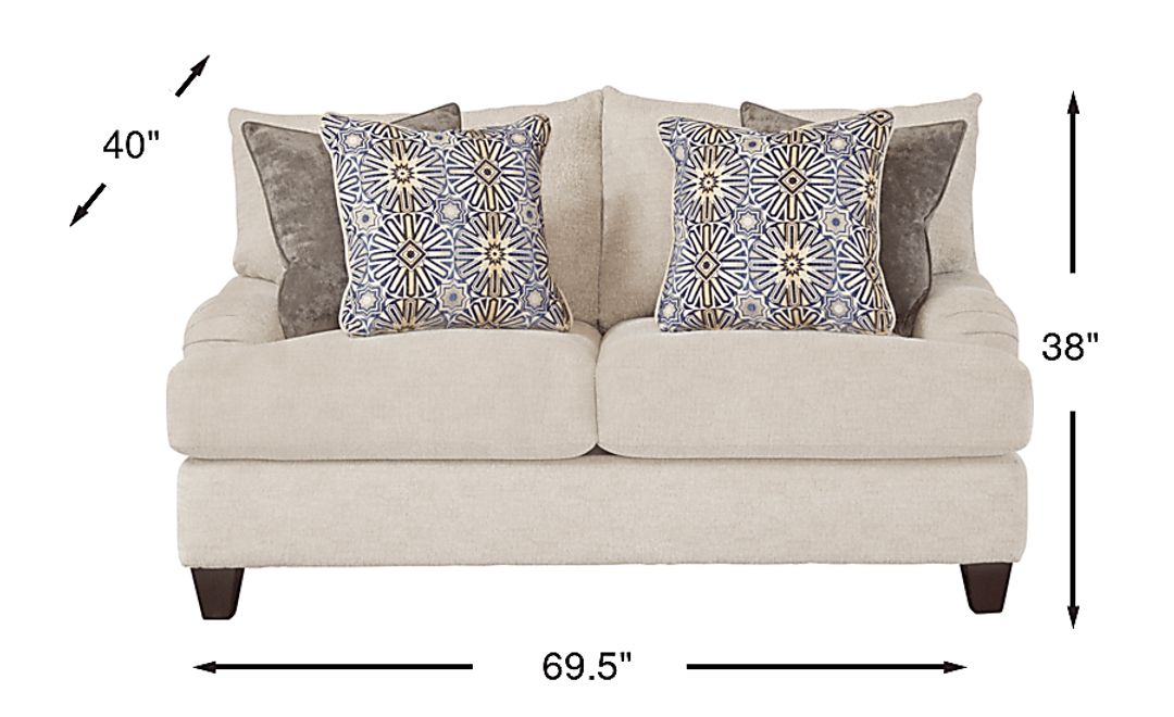 Waverly Park Beige Loveseat