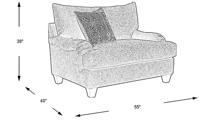 Dimension Image. Please refer to the Dimension Tab on this page for dimension details.