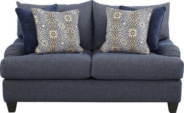 Waverly Park Blue Loveseat - Thumbnail - Image 1