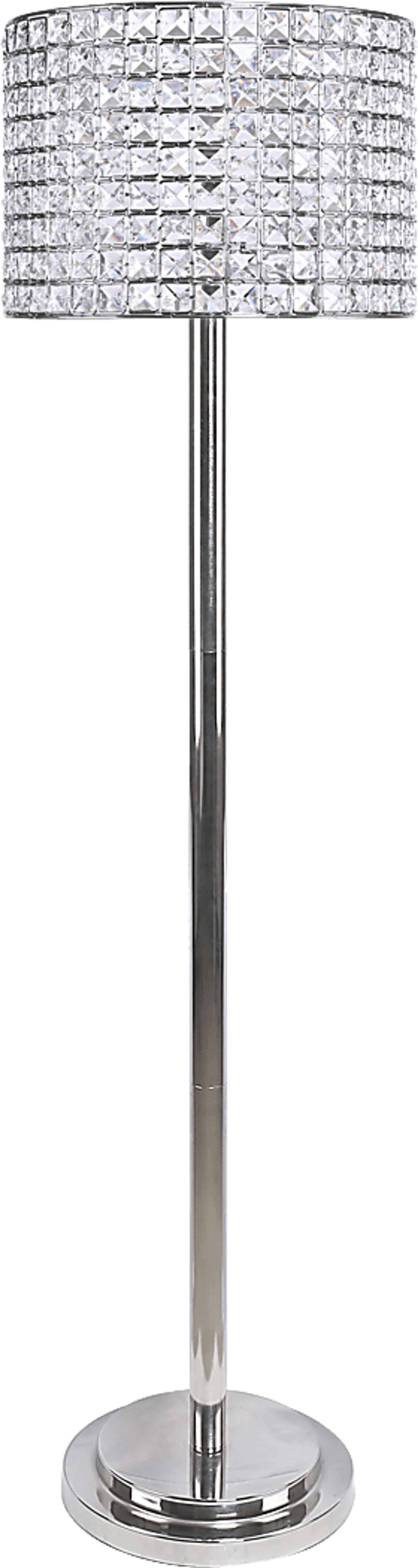 Waverly Shade Nickel Floor Lamp - Image 1