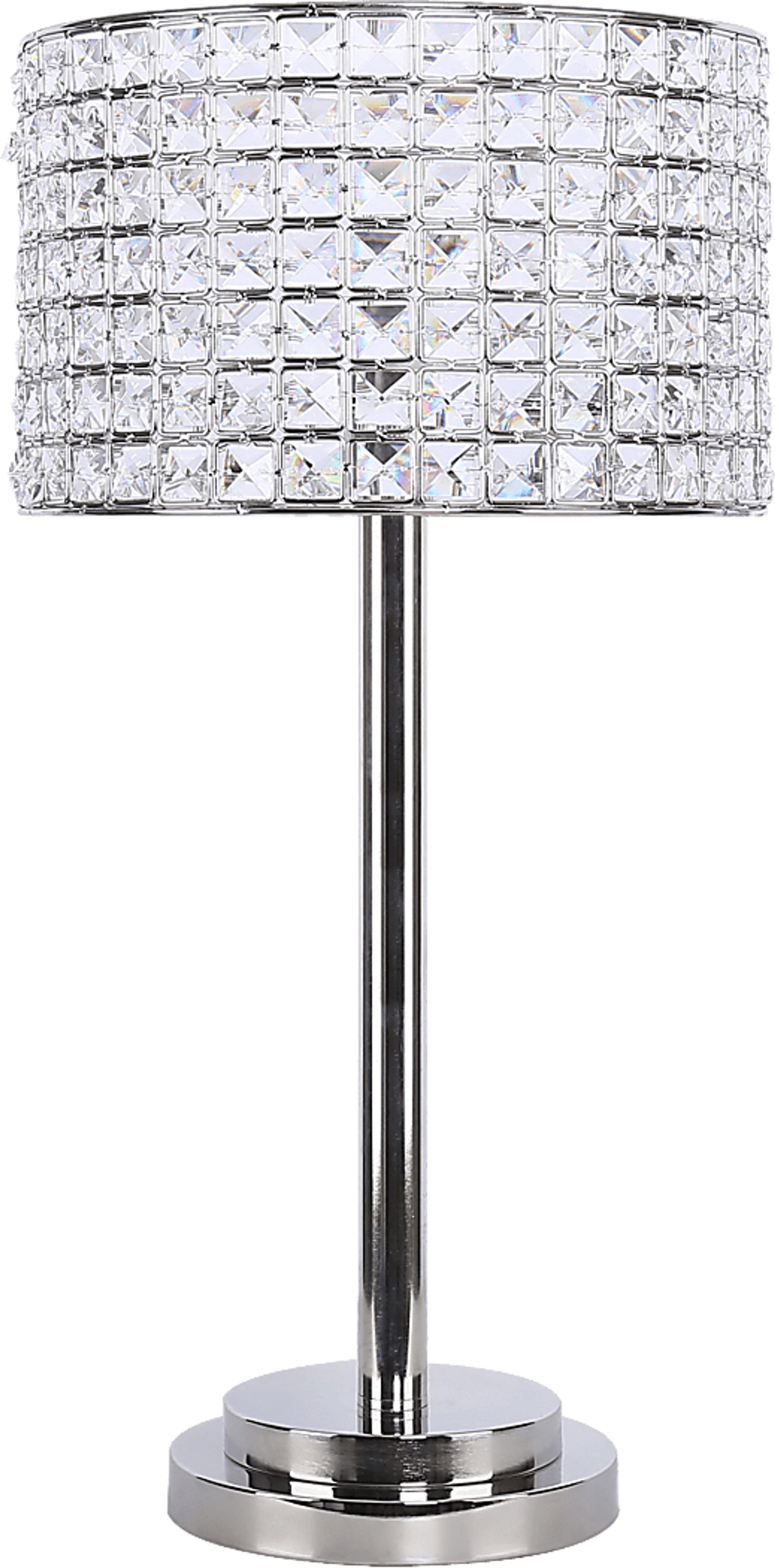Waverly Shade Nickel Lamp - Image 1