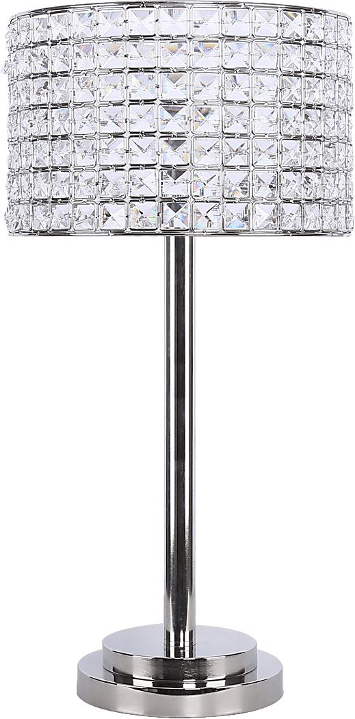 Waverly Shade Nickel Table Lamp