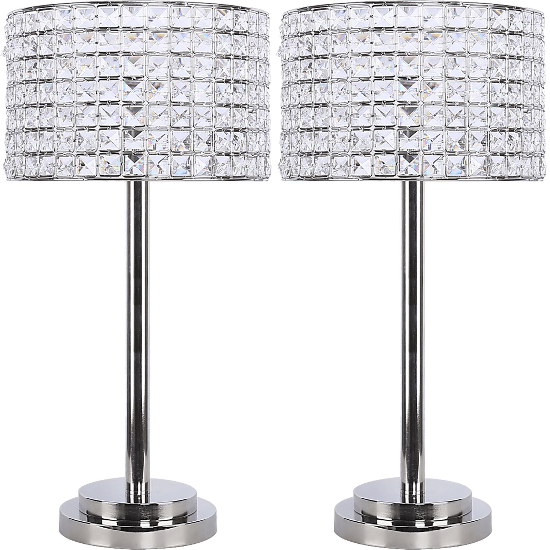Waverly Shade Nickel Set of 2 Lamps - Image 1