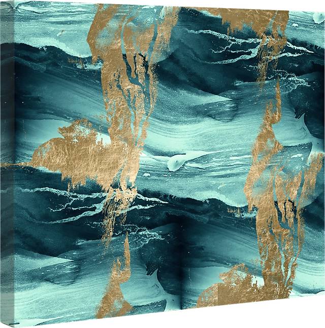 Waves Of Pluto Teal Artwork - Thumbnail - Image 2