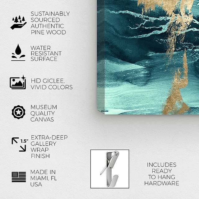 Waves Of Pluto Teal Artwork - Thumbnail - Image 3