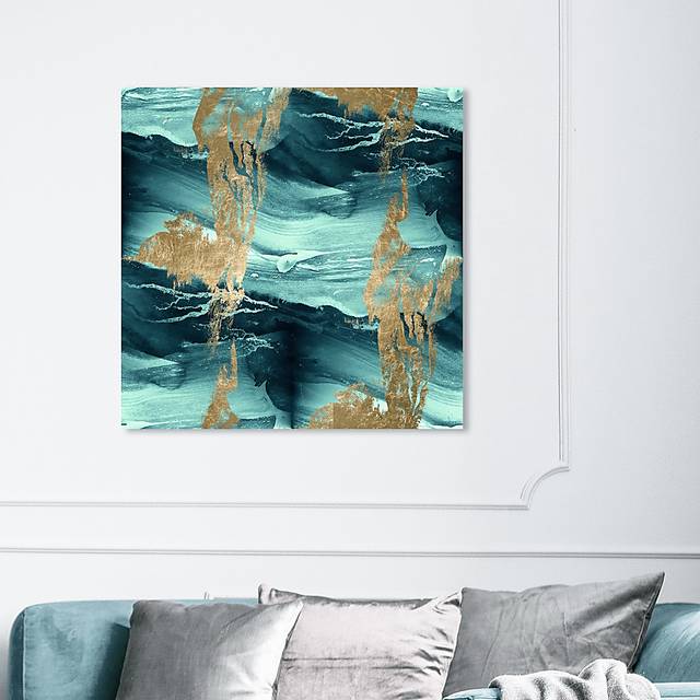 Waves Of Pluto Teal Artwork - Thumbnail - Image 4
