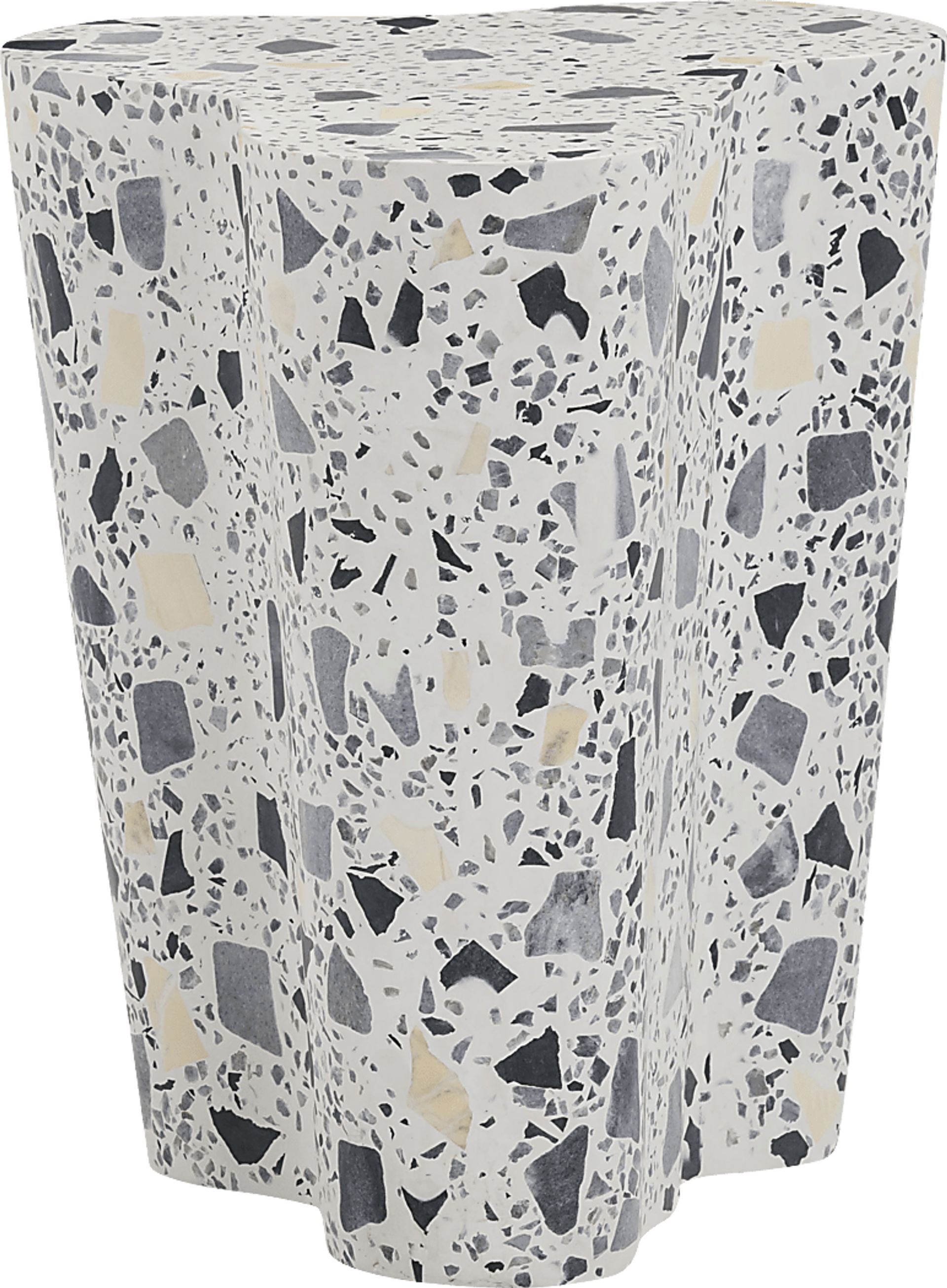 Waveshine Black and White End Table - Image 2