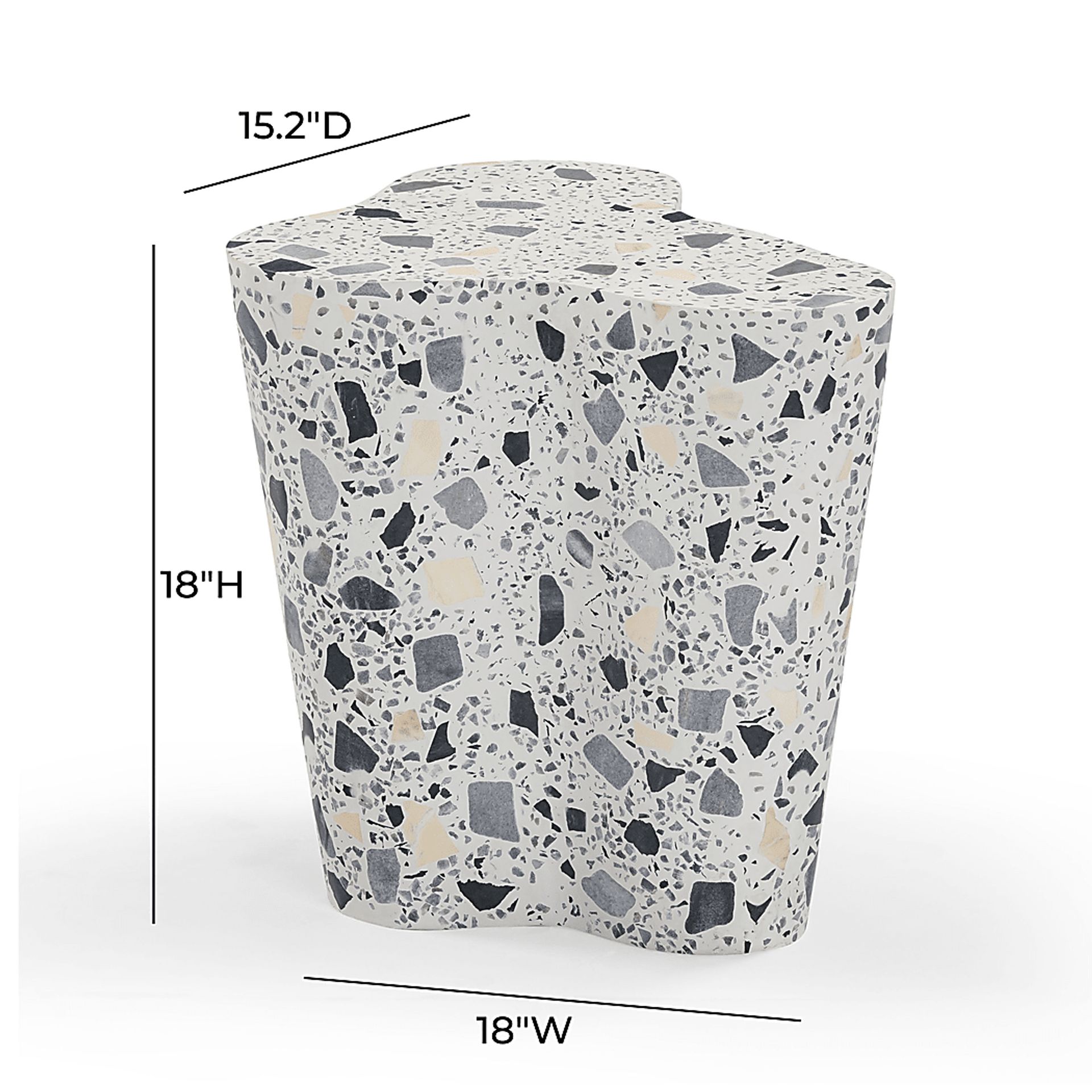 Waveshine Black and White End Table - Image 7