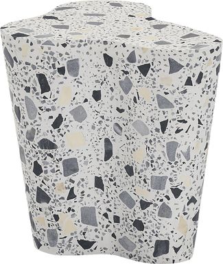 Waveshine Black and White End Table