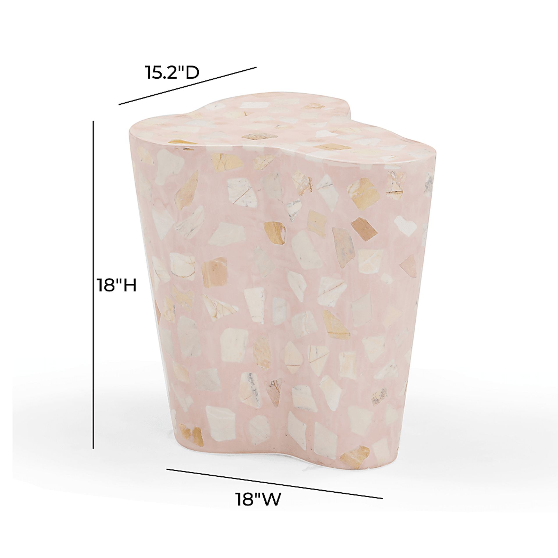 Waveshine Pink End Table - Image 6