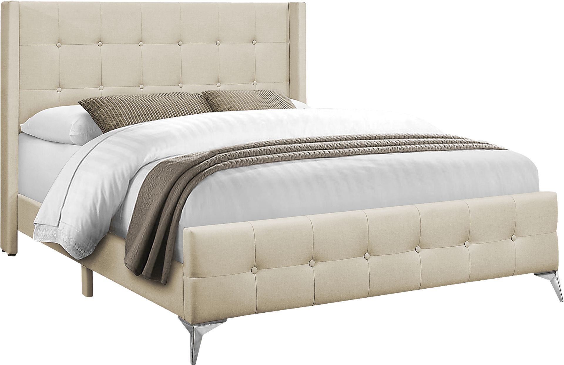 Waveworth Beige Queen Bed - Image 1